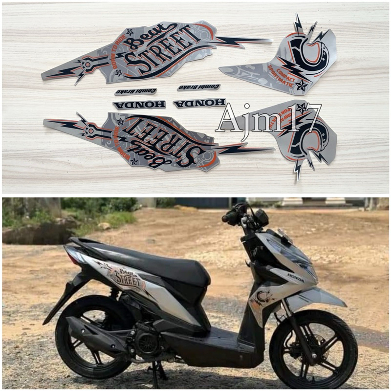 STIKER STRIPING MOTOR BEAT STREET 2019 SILVER