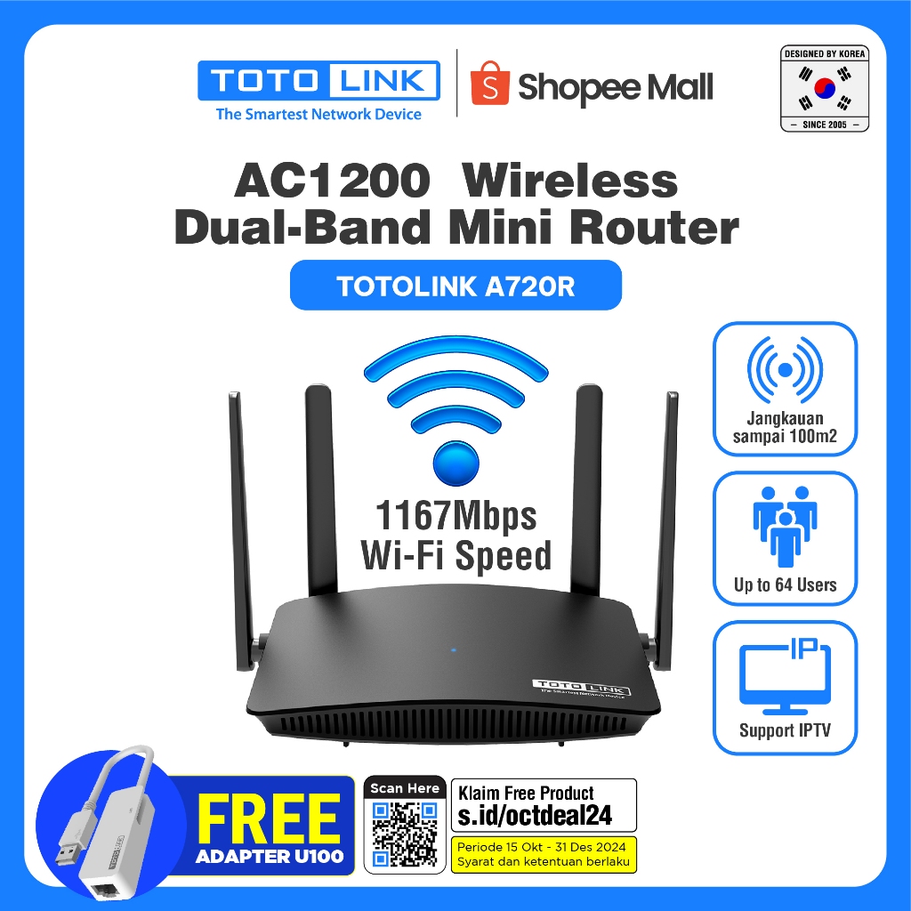 Totolink A720R - AC1200 Wireless Dual Band Router