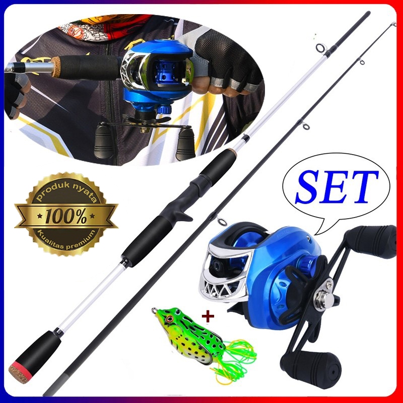 【Lucky Man】Satu set joran murah/casting/BC/set kombinasi profesional joran karbon