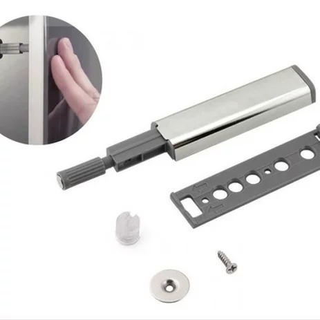 PUSH ON STAINLESS / PUSH OPEN / TIP ON PINTU LEMARI / MAGNET LEMARI WARNA ABU-ABU