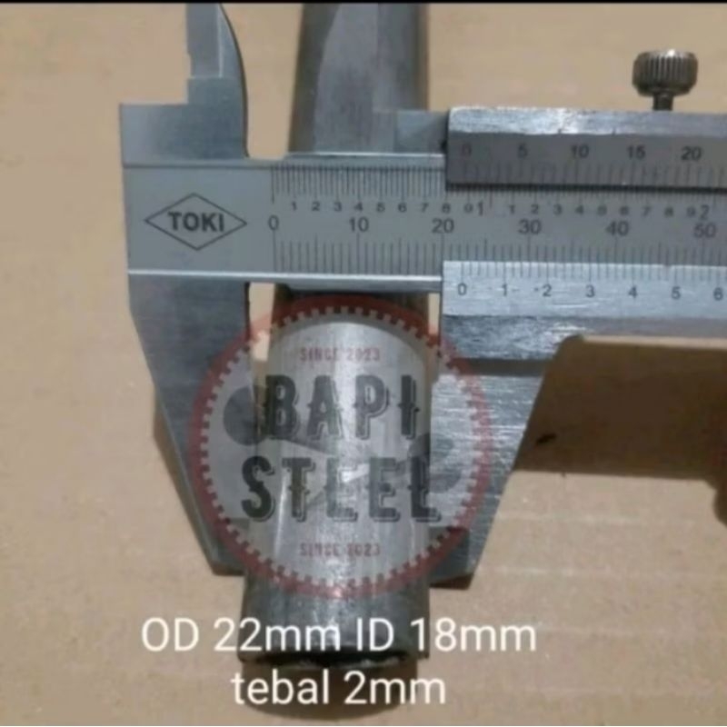 pipa besi seamless OD 22mm ID 18mm panjang 30cm