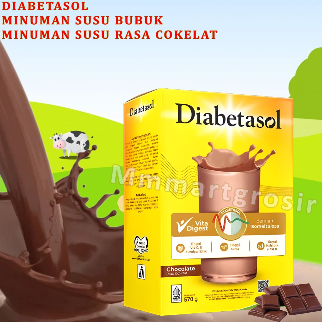 

Diabetasol / Minuman Susu Bubuk Dewasa / Minuman Susu Rasa Cokelat / 570gr