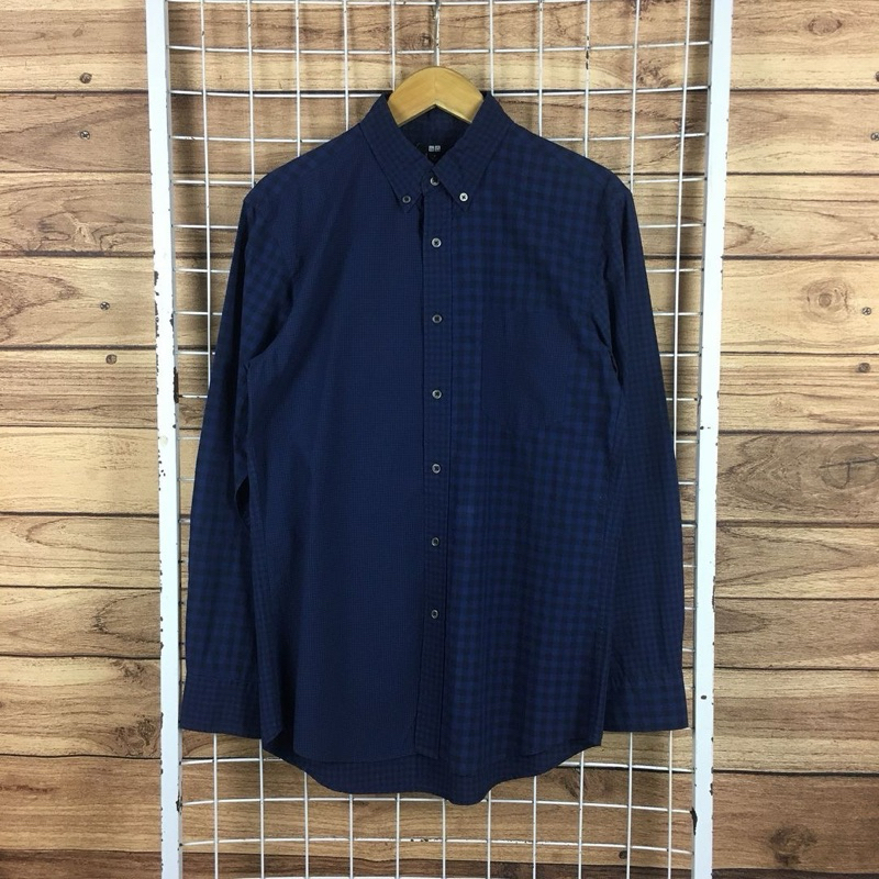 Kemeja Flannel Lengan Panjang Original Uniqlo Size M . SDA 03799 Second Bekas Preloved