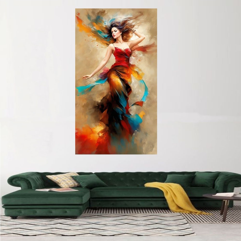 LUKISAN CETAK HIASAN DINDING AESTHETIC AMOY HAPPY SUPER COLOR1,TANPA BINGKAI,BISA BAYAR DITEMPAT COD