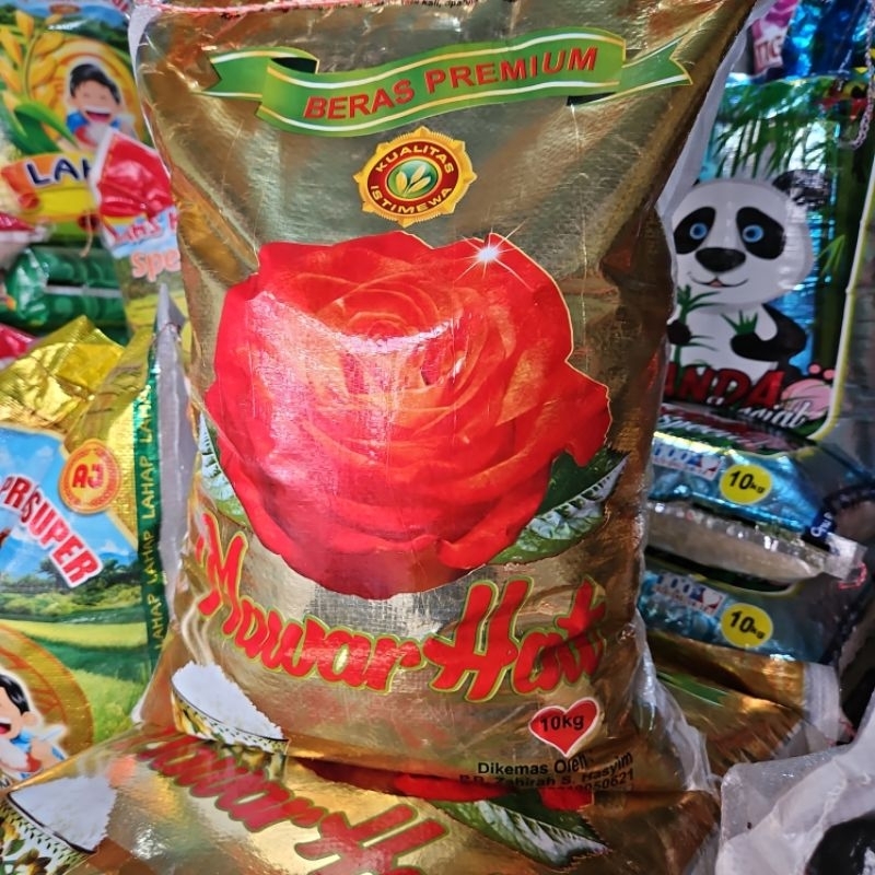 

Beras premium Mawar Hati 10 kg