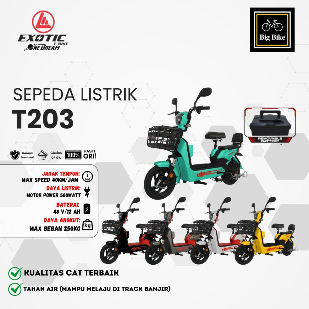 SEPEDA LISTRIK OTOBOT T203 GARANSI RESMI