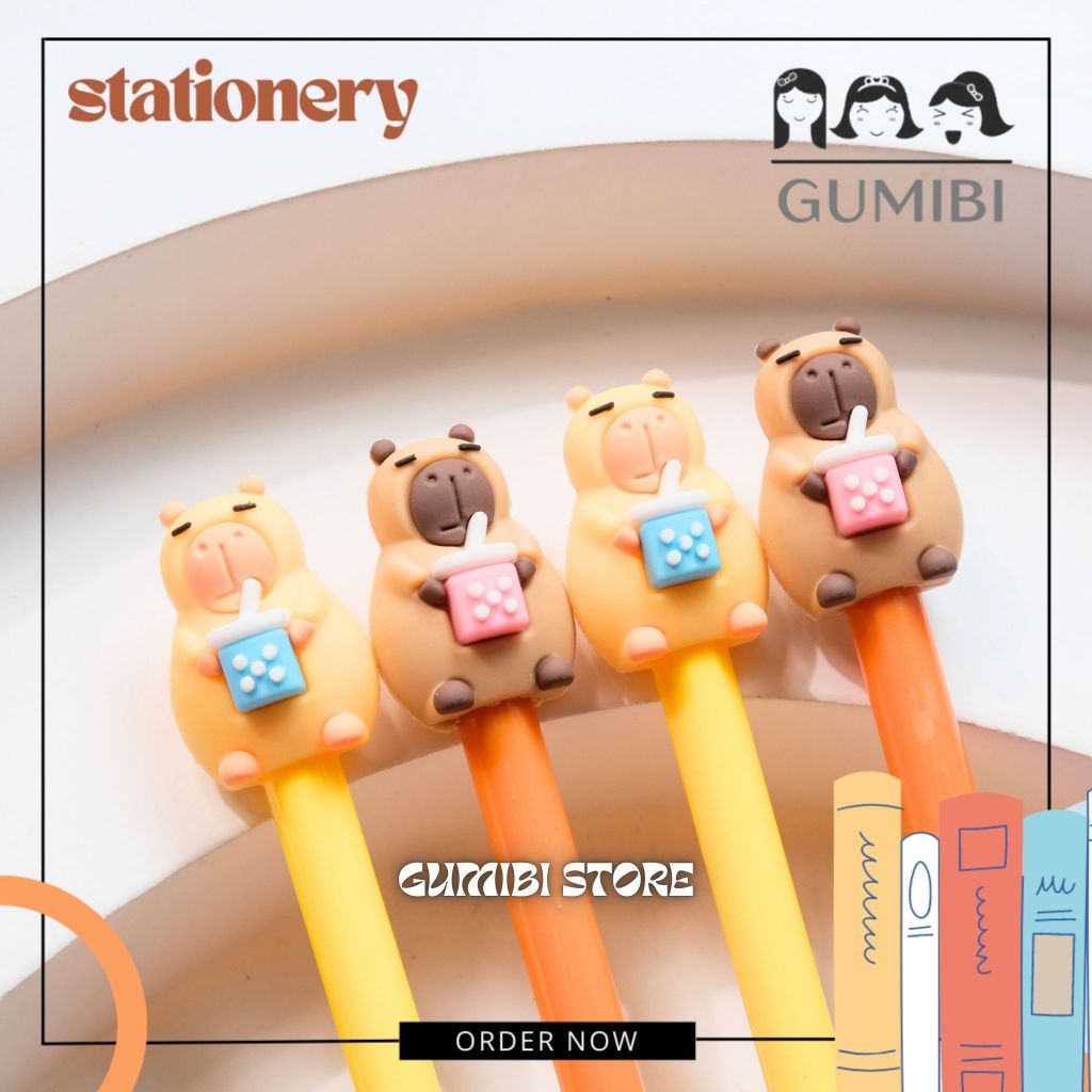

PULPEN CAPYBARA GEL PENA GEL KEPALA KARAKTER CAPYBARA KAPIBARA CAPPYBARA BOLPEN GEL KARAKTER LUCU TERMURAH GUMIBI STORE