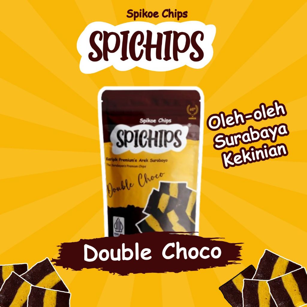 

SPICHIPS DOUBLE CHOCO - SPIKOE CHIPS - KERIPIK SPIKOE SURABAYA