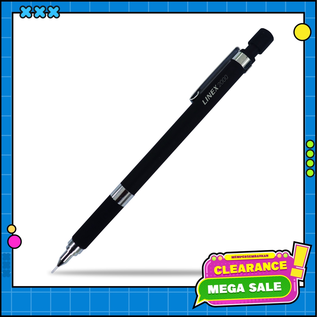 

[BMS Bekasi] Linex 2000 Pensil Mekanik / Mechanical Pencil 0.5 mm Black - 1505 10 [Clearance]