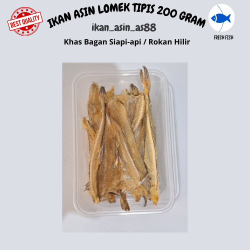 

IKAN ASIN LOMEK TIPIS/IKAN LOMEK TIPIS/LOMEK TIPIS/ tipis tarakan 200gram