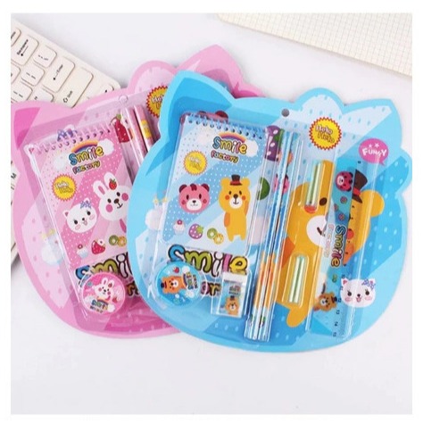 

Stationary Set Karakter Kartun / Set Alat Tulis 8 In 1 / Alat Tulis Kartun Lucu / Hadiah Unik Anak