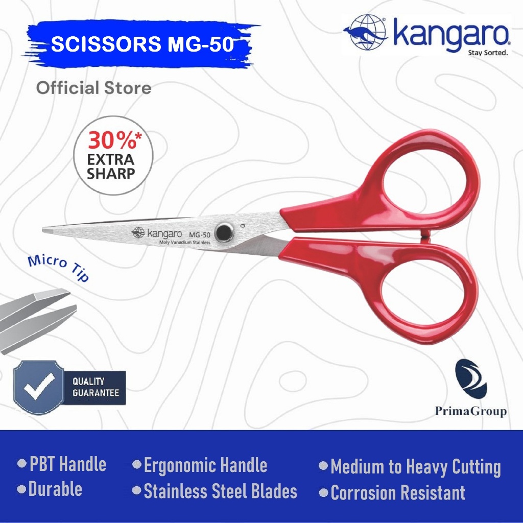 

Gunting MG-50 / Gunting Kertas MG-50 / Gunting Kain / Stainless Scissors / Gunting 5 inch