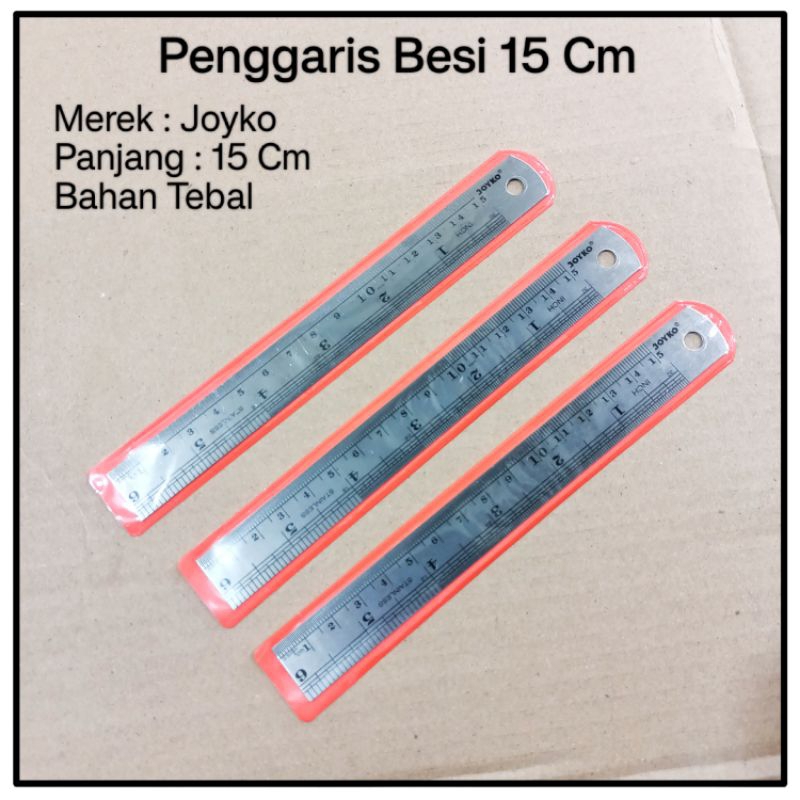

1 Pcs Penggaris Besi Joyko 15 Cm RL-ST15 ( Super Tebal )