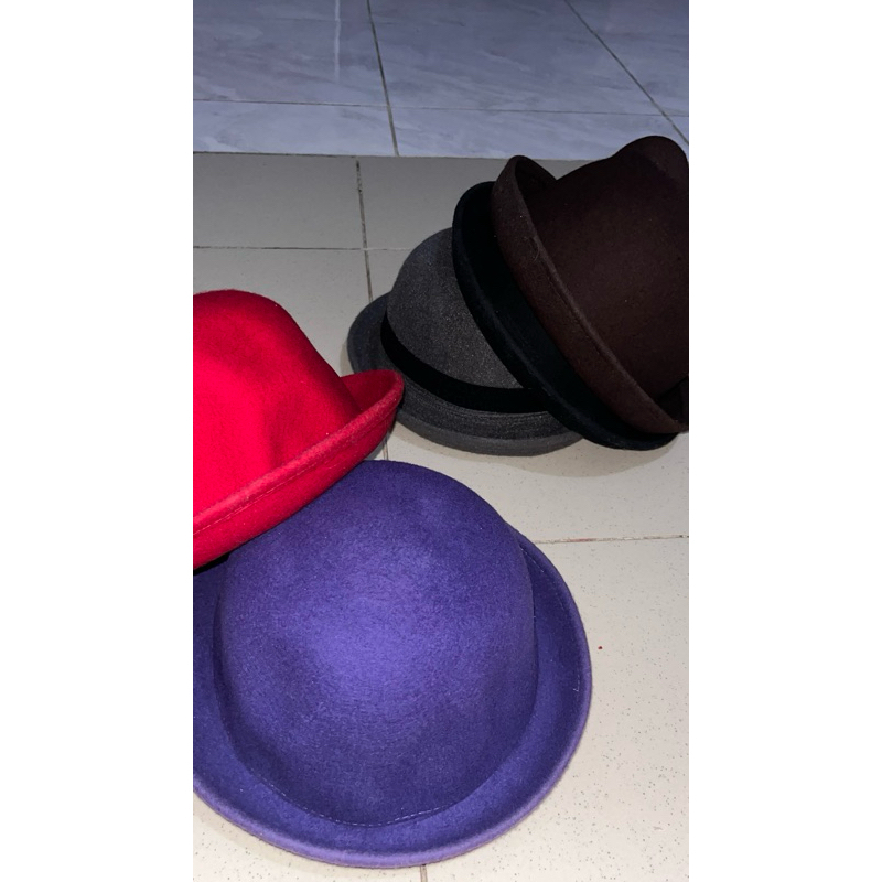 [PRELOVED] TOPI BULAT | TOPI CHAPLIN | TOPI FEDORA | BOWLER HAT
