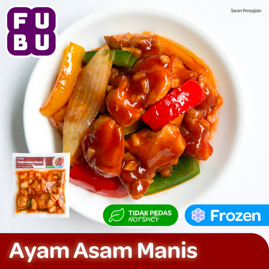 

FUBU Ayam Asam Manis - Kuluyuk Asem Manis - Sweet and Sour Chicken - Satu Porsi Lauk Instan Frozen Food