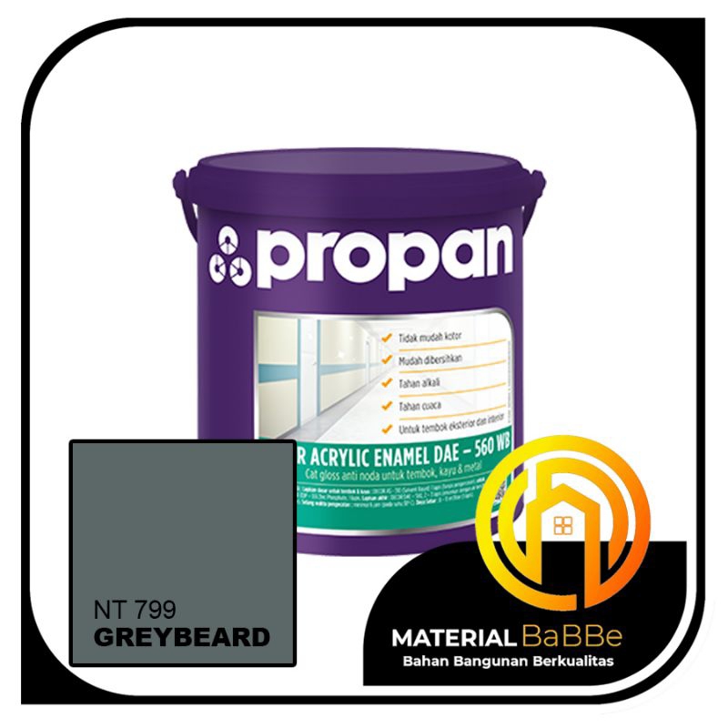 Propan Decor Acrylic Enamel NT 799 Greybeard 2,5 Liter | Cat Dinding Dalam dan Luar