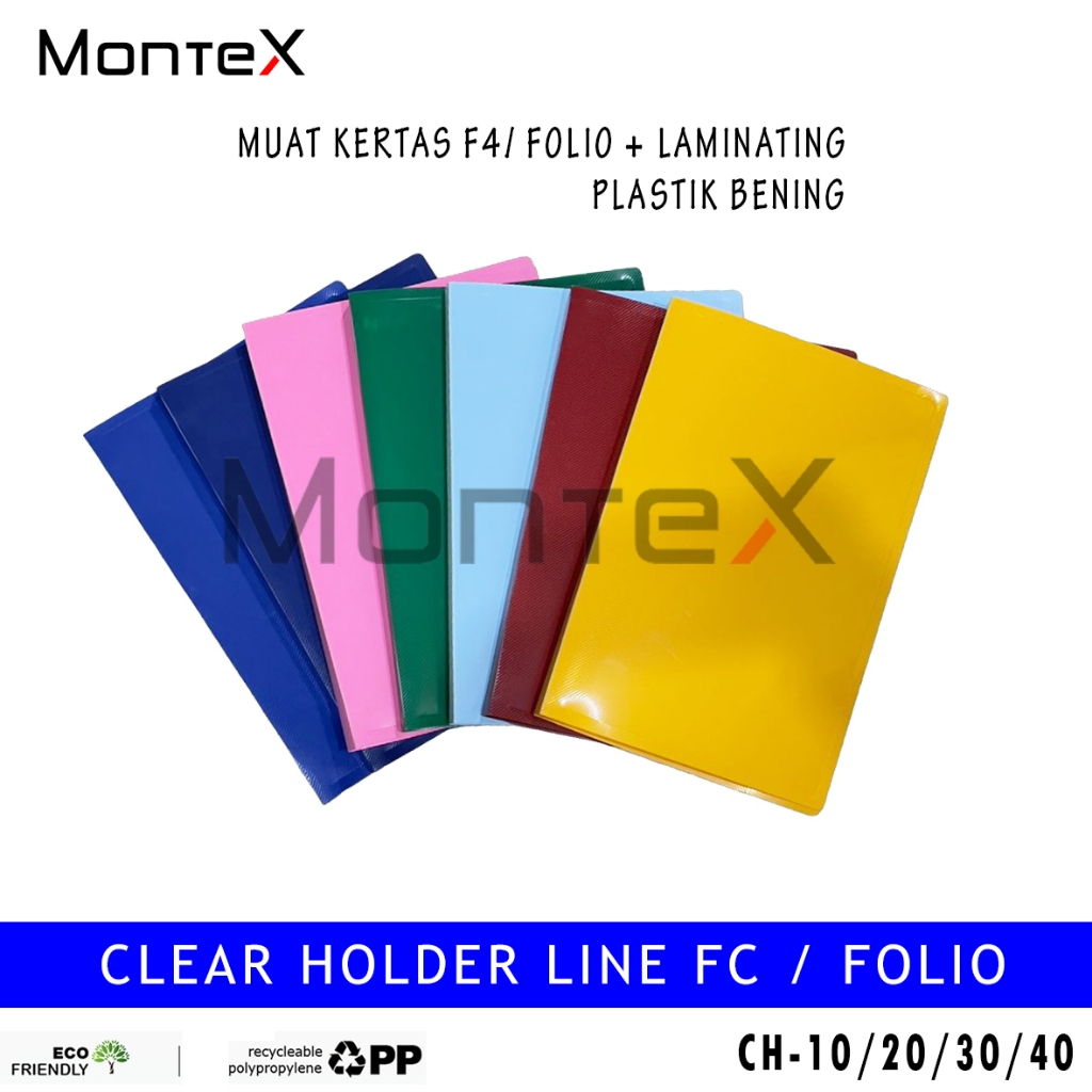 

MONTEX CLEAR HOLDER 20 PLY F4 PLASTIK BENING DISPLAY BOOK DOCUMENT KEEPER /CH 20 PLY