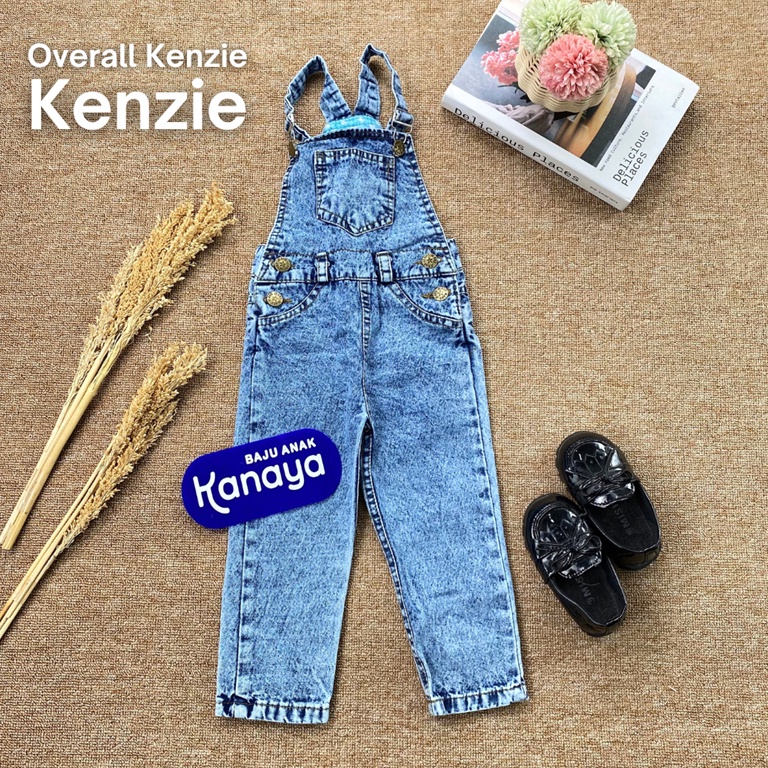 KODE B52Z 16TH OVERALL JEANS ANAK KENZIE OVERALL CELANA PANJANG ANAK BAJU KODOK ANAK
