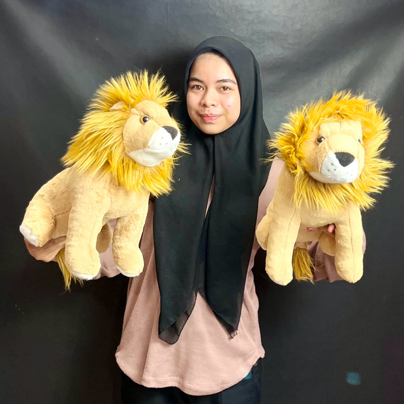 Boneka singa lion terbaring lucu boneka karakter singa hutan Kurniakado