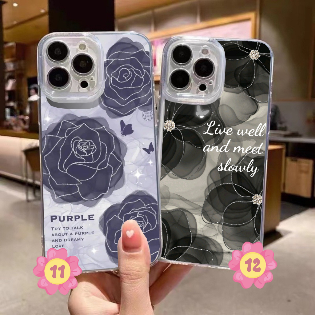 SOFTCASE AESTHETIC FLOWER BUTTERFLY ALL TYPE HP PHONE CASE