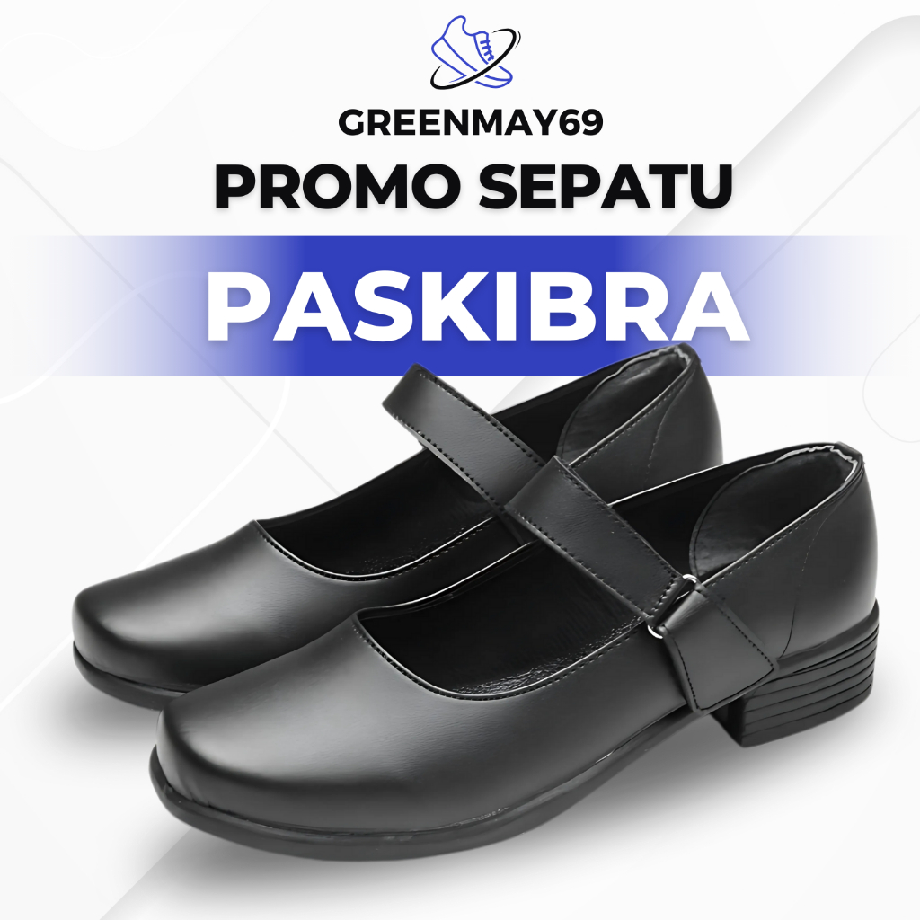 Sepatu Wanita Pantofel Paskibra - Sepatu Pantofel Hitam Murah - Sepatu Paskib Paskibraka cewe/cowo