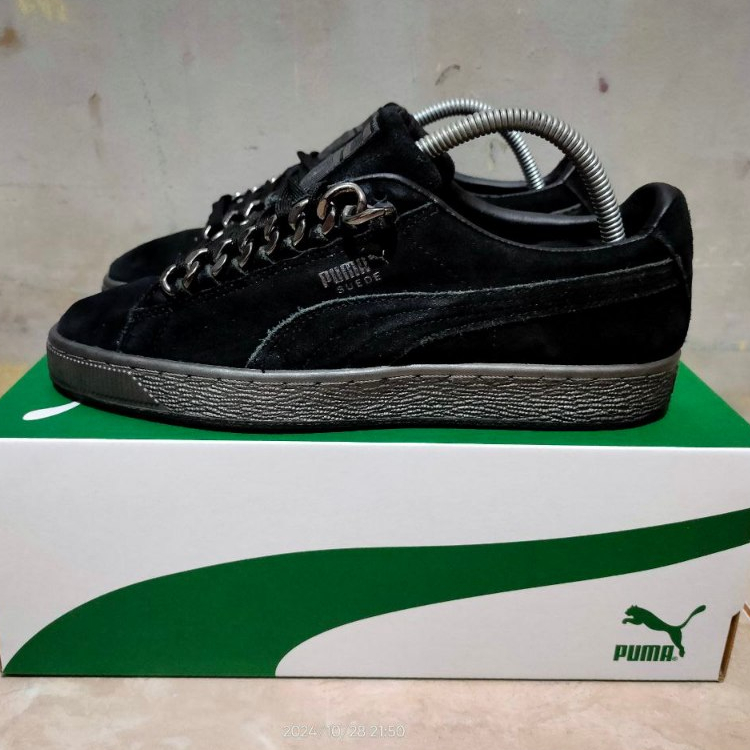 Sepatu PUMA SUEDE X-CHAIN BLACK 367391-01 - Size 39 - Second Original