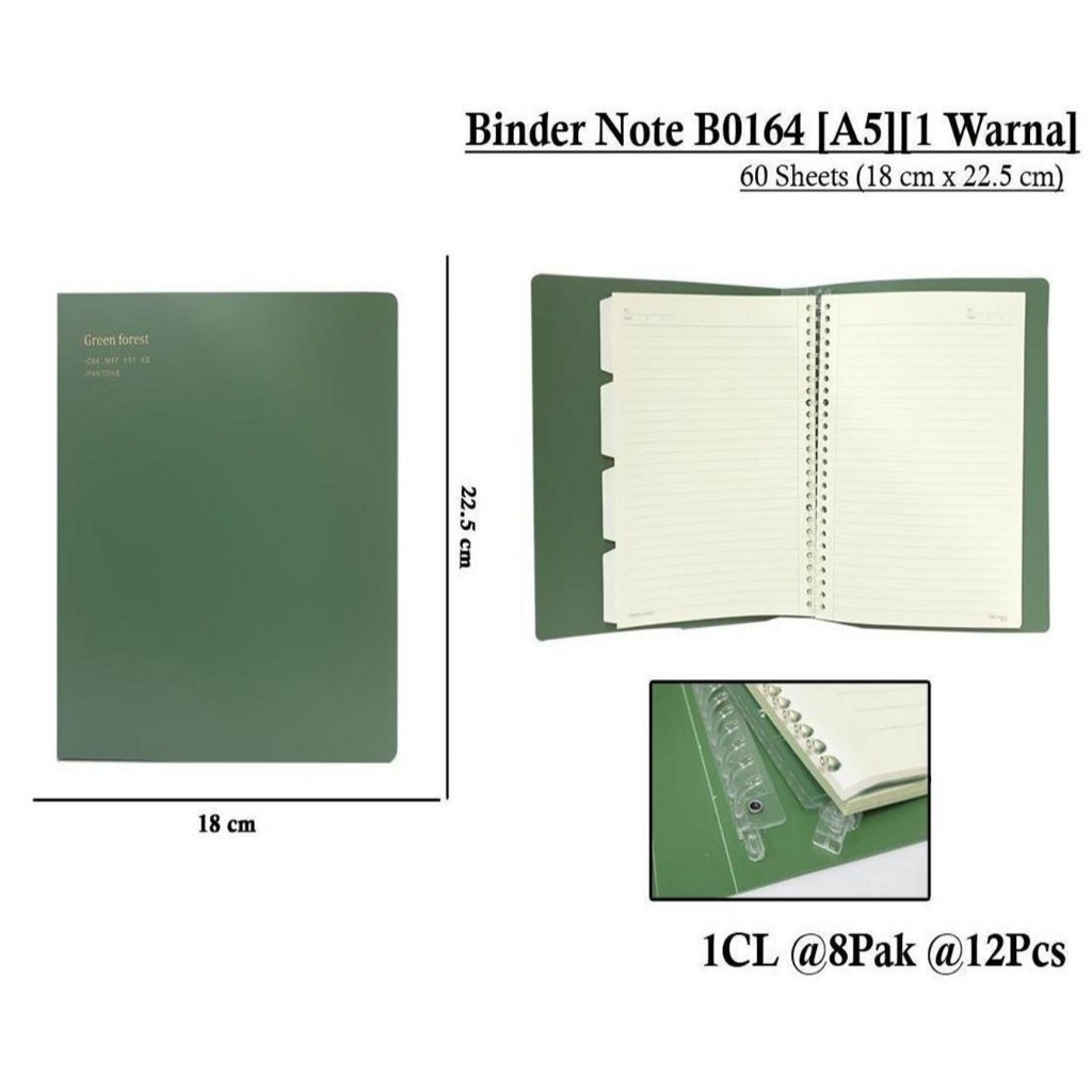 

WENGU BINDER NOTE RING - BUKU BINDER CATATAN RING PLASTIK UKURAN A5 & B5