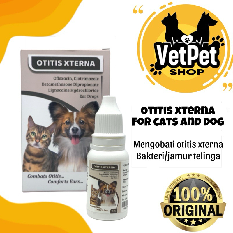 Otitis Xterna Ear Drops Tetes telinga anjing dan kucing 15 ml Original