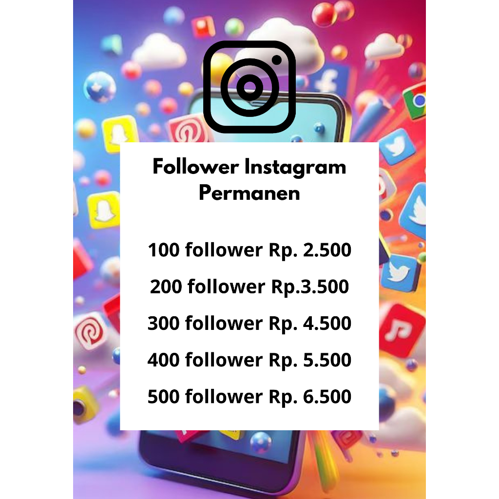 FOLLOWER INSTAGRAM PERMANEN GARANSI 100% IG FOLLOWER