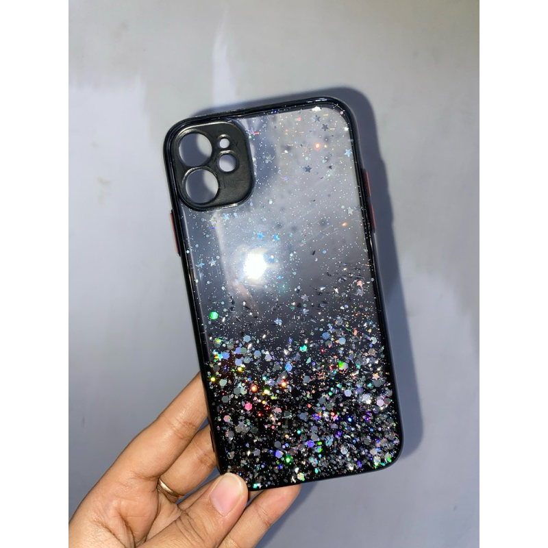 PRELOVED CASE IPHONE 11 GLITTER HITAM