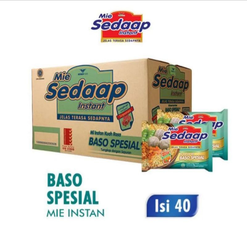 

Sedaap Mie Baso Spesial 77 gr 1 Dus isi 40 pcs