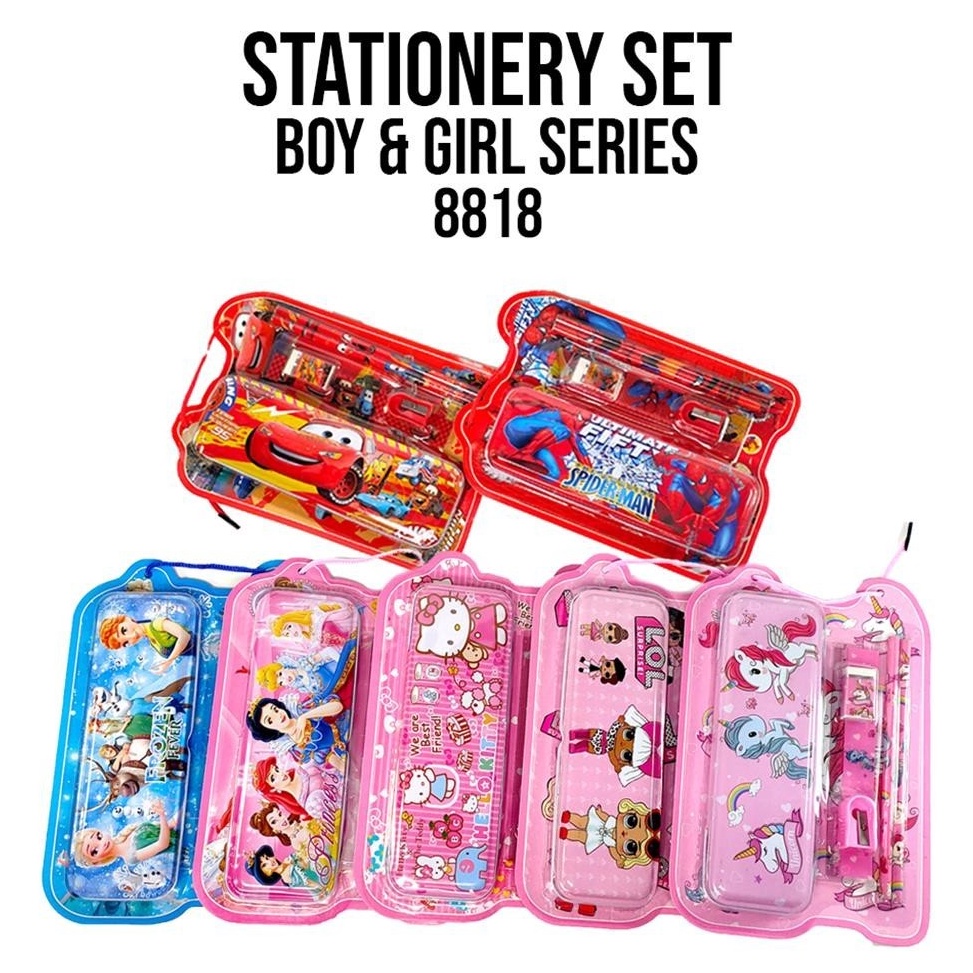 

Top Product MaxMart Stationary Set Fancy 8818 6IN1 Alat Tulis set Karakter Paket alat tulis Stationery set