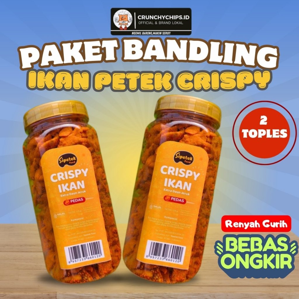 

PAKET BANDLING Cemilan lauk Makan Ikan petek Crispy Viral Bumbu pedas Gurih Nikmat kriuk Renyah