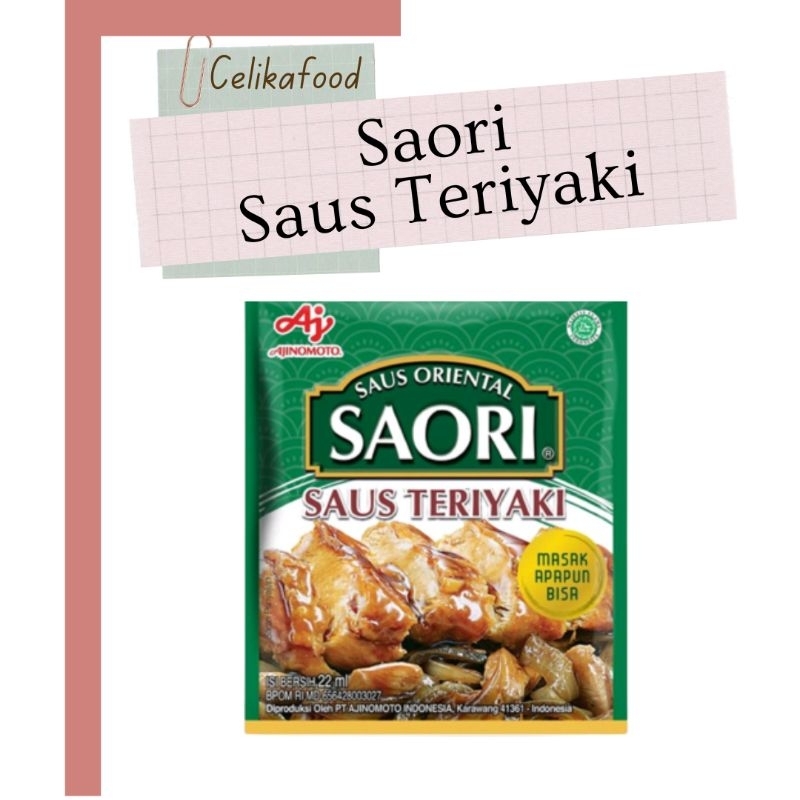 

Saori Saos Teriyaki 22ml Sachet Saos Oriental Ajinomoto Sauce Teriaki