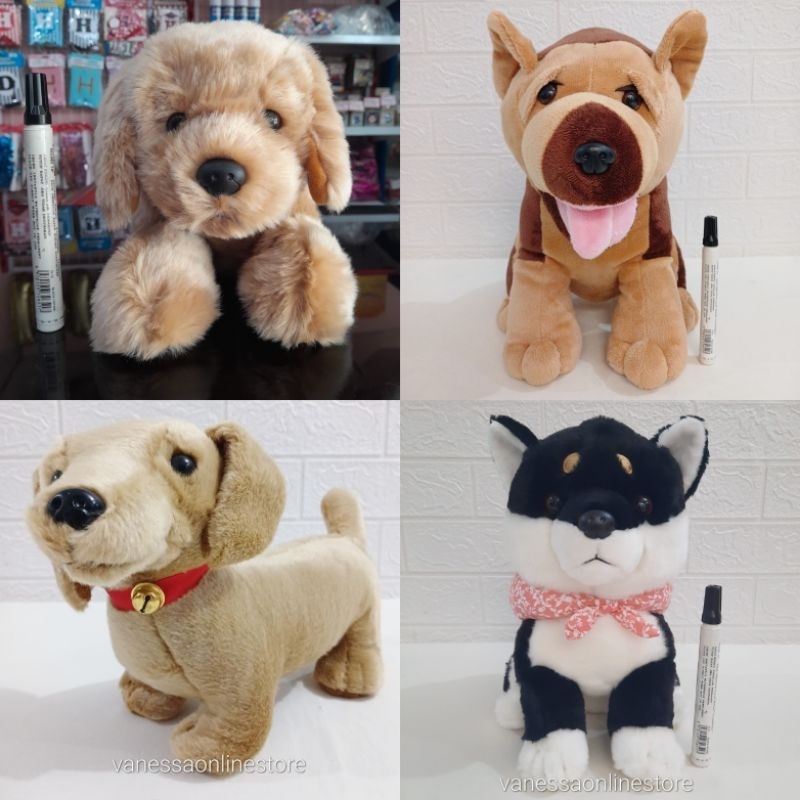 Boneka Anak Anjing Corgi Herder Shiba Inu Rottweiler Golden Retriver Tekel Pudel Poodle Rotweiler La