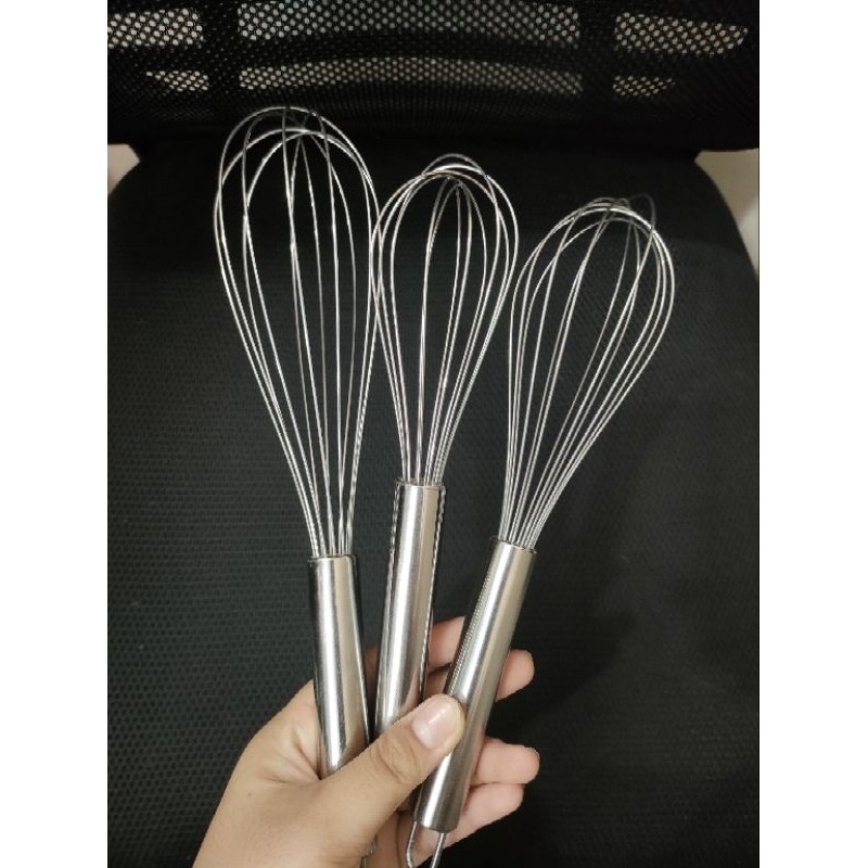 Balon wisk pengocok telur pencampur adonan stainless wisk egg beater