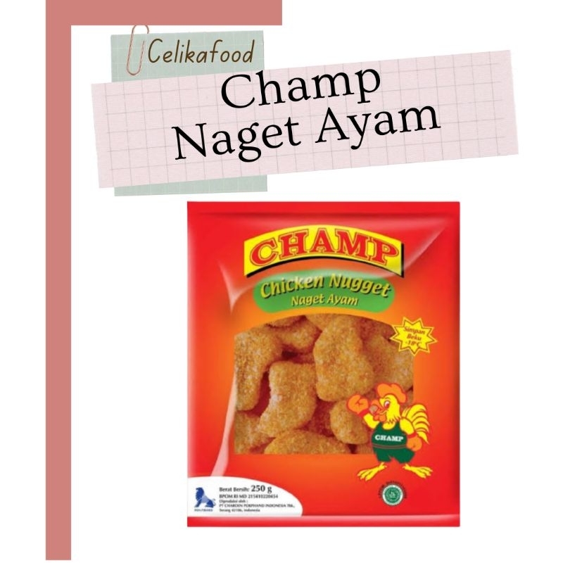 

Champ Chicken Nugget 250gr Naget Ayam Frozen Food