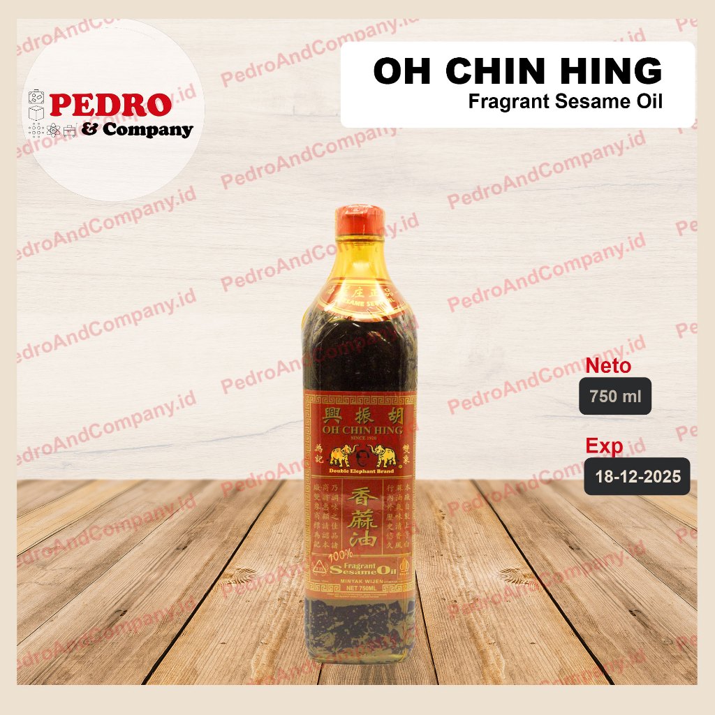 

Oh chin hing double elephant brand fragrant sesame oil 750 ml - wijen