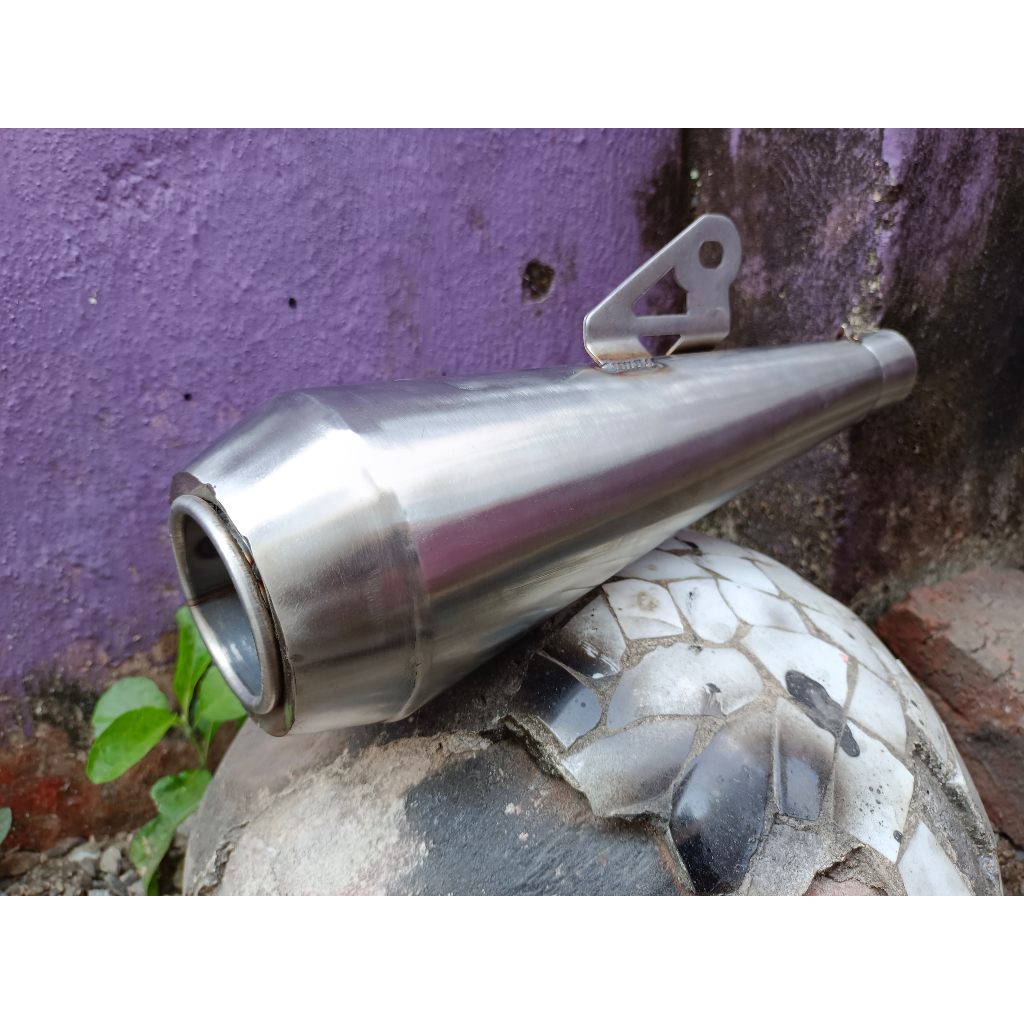 Promo !!! Knalpot Custom Motor Stenlis Stainles Full Crom caferacer bobber Japstyle Triumph CB GL