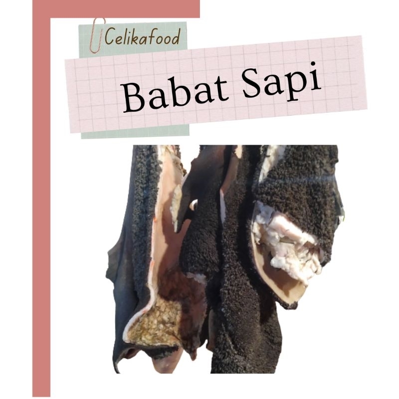 

Babat Sapi 500gr Jeroan Mentah Sapi Frozen Food