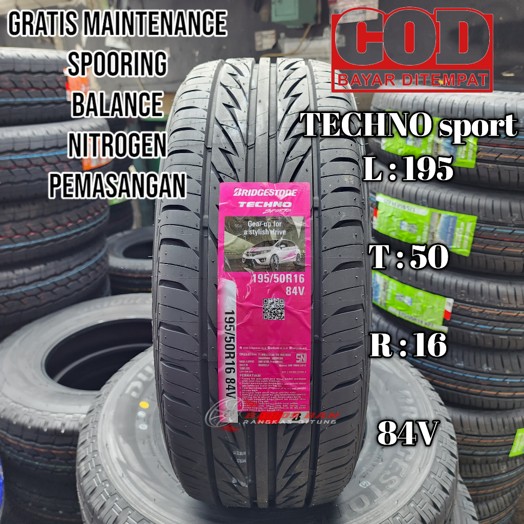 Ban mobil jazz 195 50 R16 bridgestone techno |bisa cod ban mobil ring 16