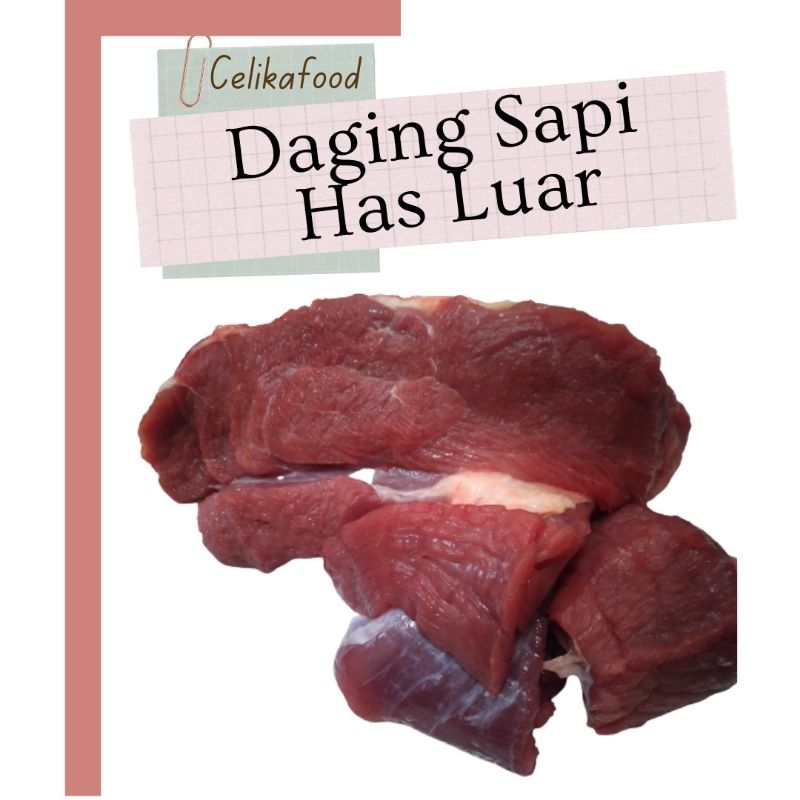

Daging Sapi Has Luar Sirloin Lokal Beef Fresh Makanan