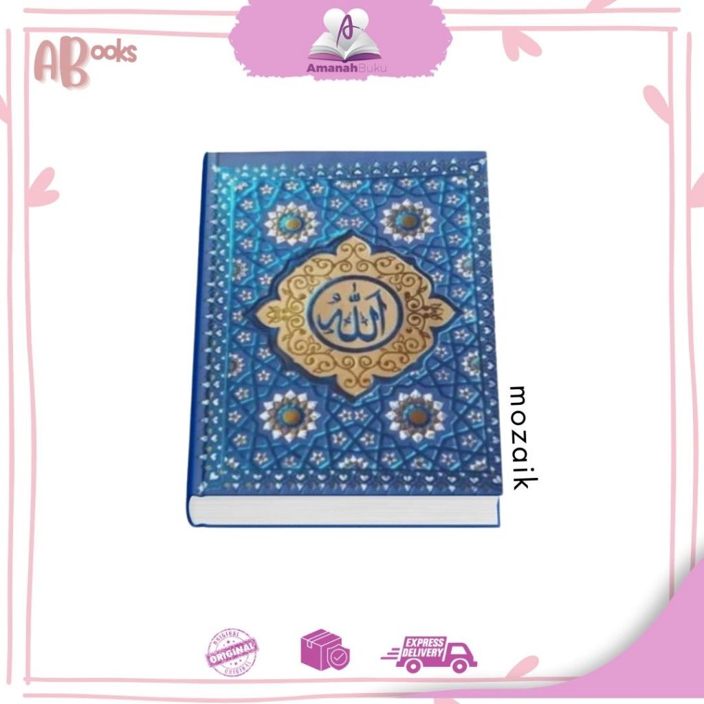 Buku Surah Yasin 128 Halaman Custom Hard Cover Mozaik Biru, Bisa Beli Satuan