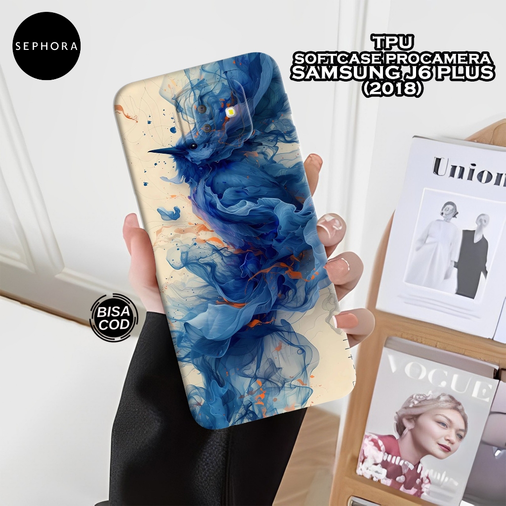 Case Samsung Galaxy J6 Plus 2018 - Fashion Case Abstrak - Softcase Samsung J6 Plus - Case Pro Camera
