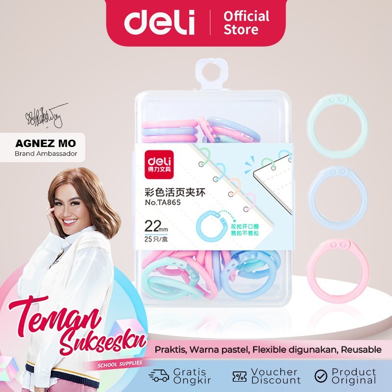 

Ring Binder DELI TA864 ~ TA865 ( Ring Plastik Pastel Flexible )