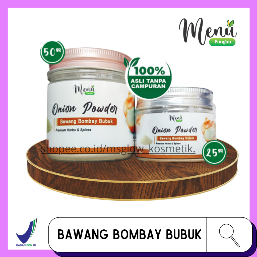 

Bawang Bombay Bubuk Asli - Bombay Bumbu Dapur Masakan - Onion Ring Premium Tanpa Campuran