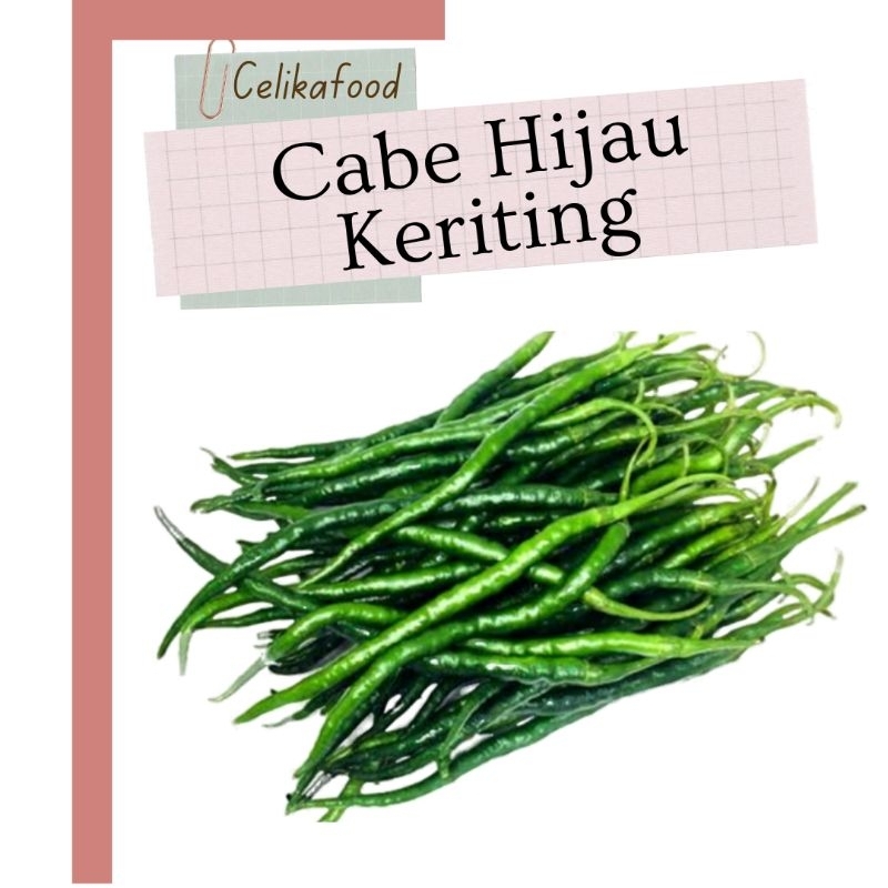 

Cabe Keriting Hijau Ijo 100gr Sayuran Pedas Chili