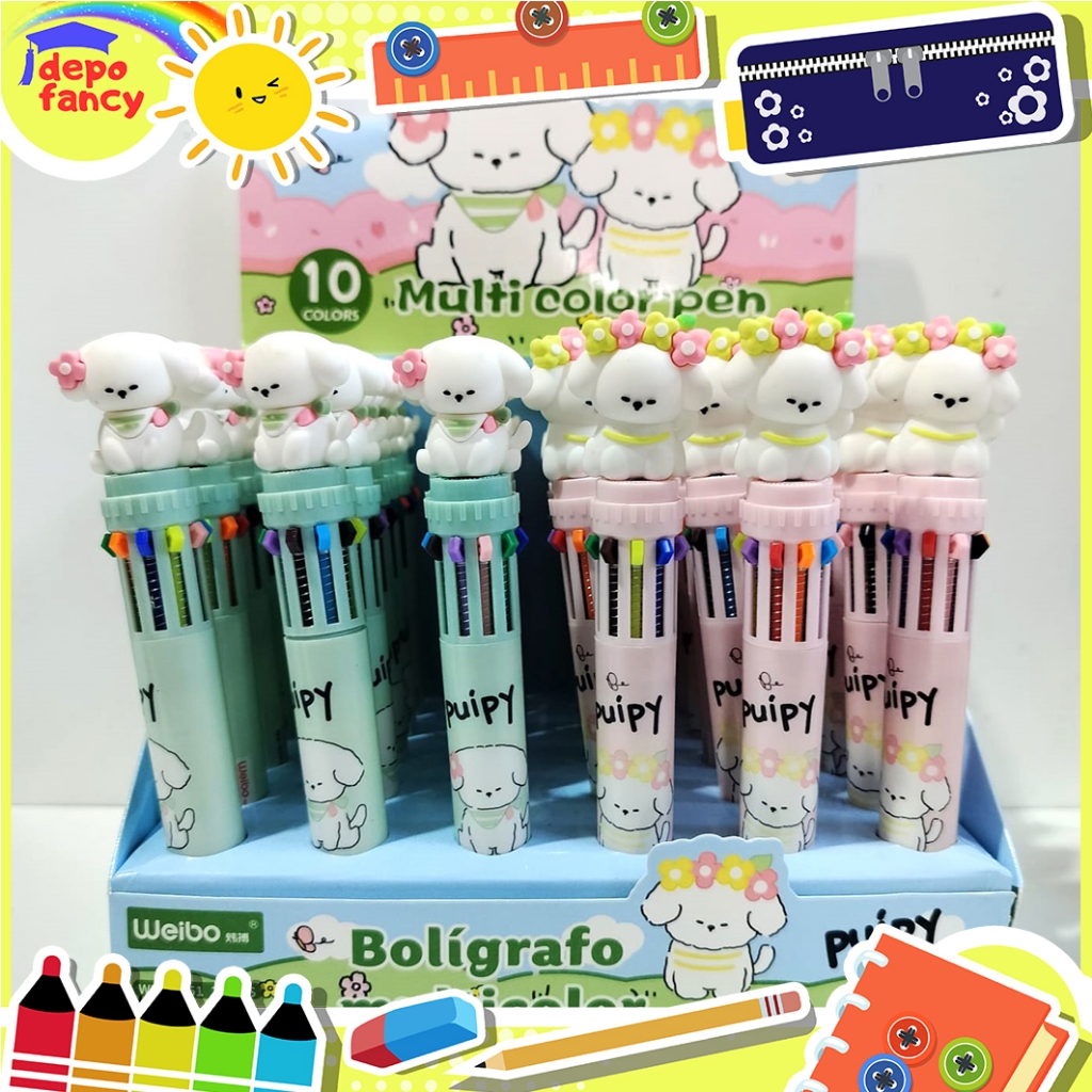 

Bulpen 10 Warna WB-55551 Puipy / Balpen / Bulpoint / Pulpen / Pena / Pen