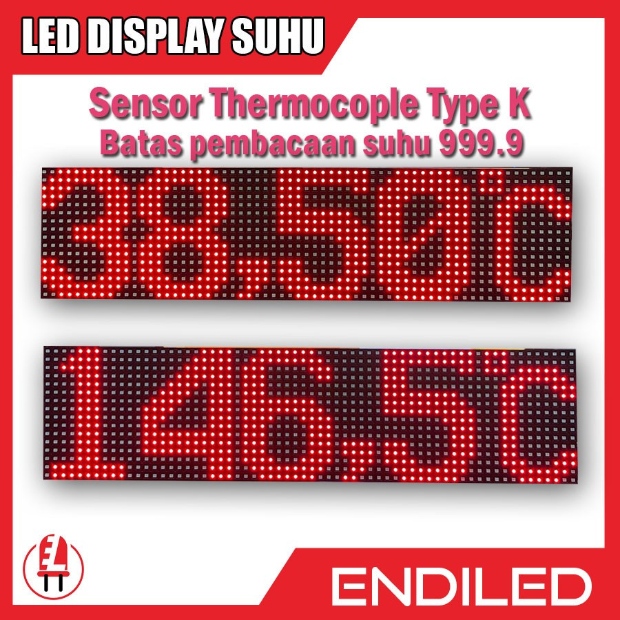 Display suhu temperature dengan sensor thermocouple type k