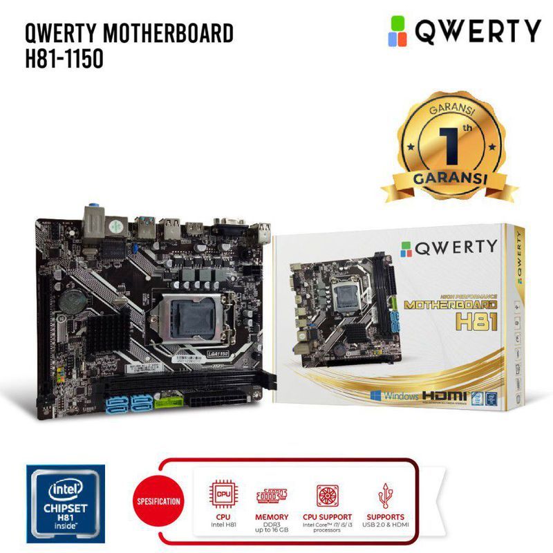 QWERTY H81 NVME Motherboard Intel